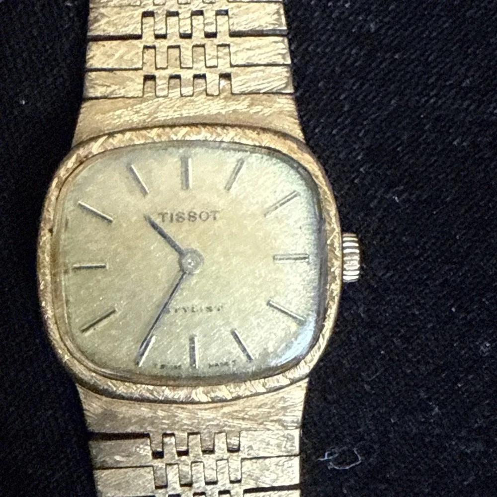 Tissot Watch Manual 20.5mm Women's‎ Gold Plated Dial Swiss Made Square 4211